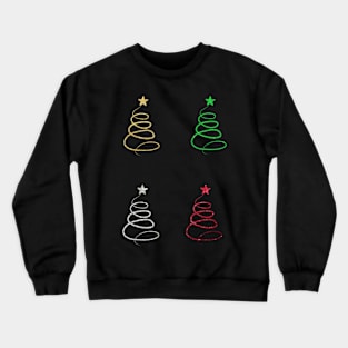 Minimalistic Faux Glitter Star Christmas Tree Pack Crewneck Sweatshirt